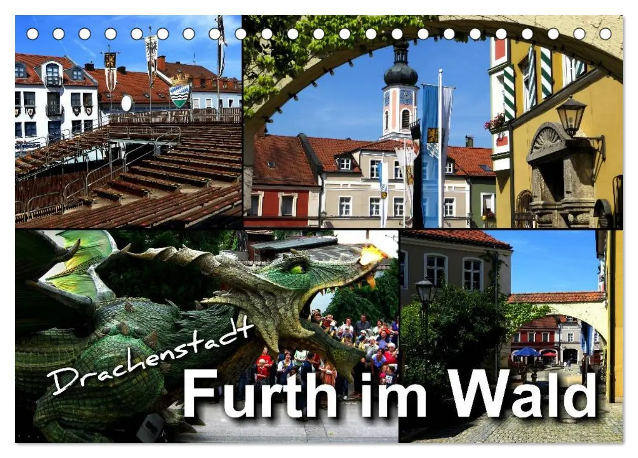Cover: 9783435573257 | Drachenstadt Furth im Wald (Tischkalender 2025 DIN A5 quer),...