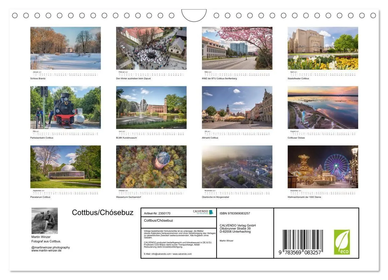 Bild: 9783569083257 | Cottbus/Chósebuz (Wandkalender 2027 DIN A4 quer), CALVENDO...