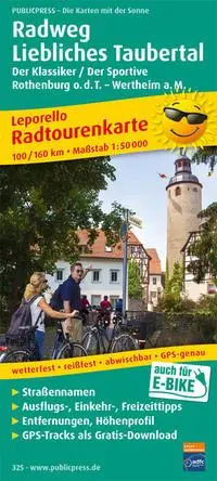 Cover: 9783899203257 | Radweg Liebliches Taubertal, Rothenburg o.d.T. - Wertheim a. M. 1 :...