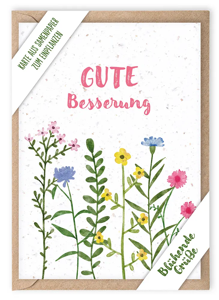Cover: 4250222943357 | Gute Besserung | Faltkarte aus Samenpapier | Box | 1 S. | 494335