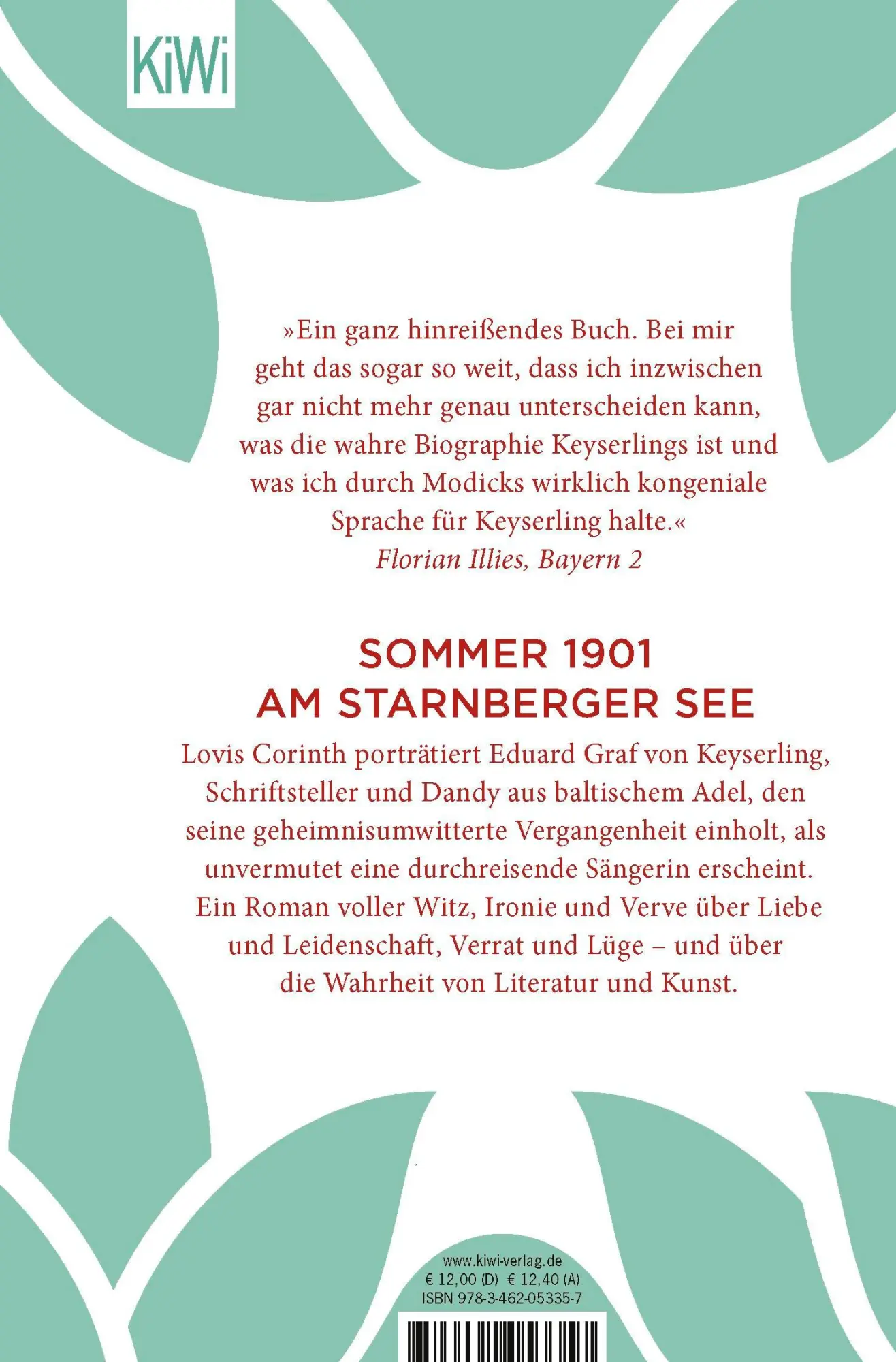 Rückseite: 9783462053357 | Keyserlings Geheimnis | Klaus Modick | Taschenbuch | 234 S. | Deutsch