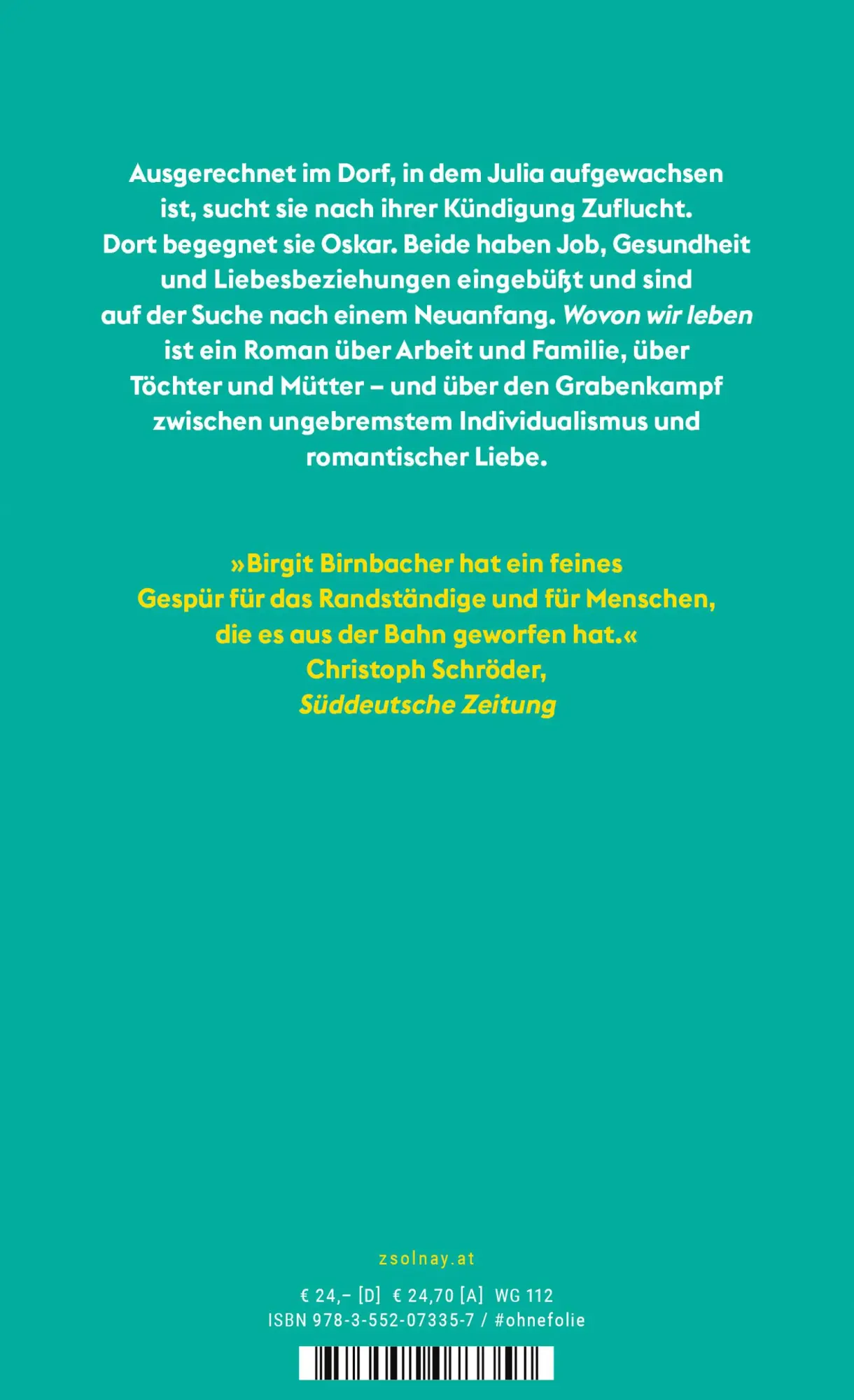 Bild: 9783552073357 | Wovon wir leben | "Erhellend, überzeugend und überaus lesenswert." SRF