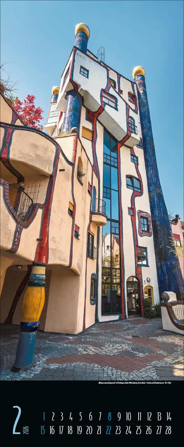 Bild: 9783731883357 | Hundertwasser Architektur 2026 | Verlag Korsch | Kalender | 14 S.