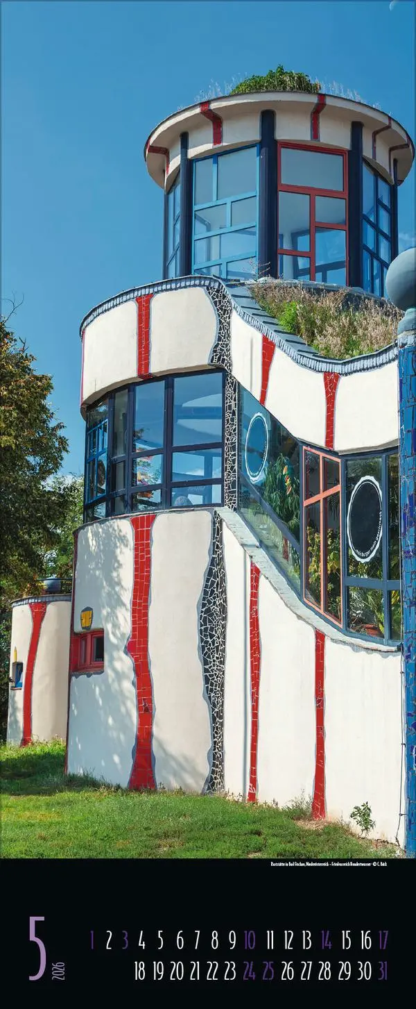 Bild: 9783731883357 | Hundertwasser Architektur 2026 | Verlag Korsch | Kalender | 14 S.