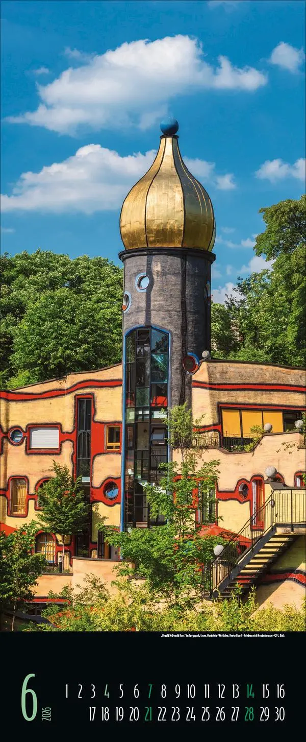 Bild: 9783731883357 | Hundertwasser Architektur 2026 | Verlag Korsch | Kalender | 14 S.