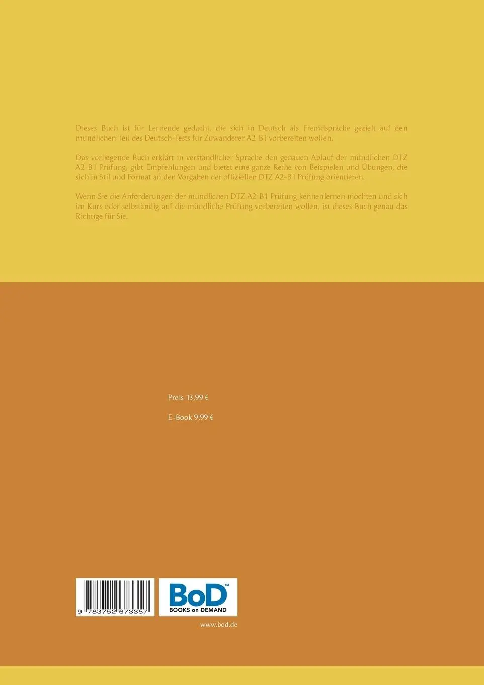 Rückseite: 9783752673357 | Mündliche Prüfung Deutsch B1 | Illya Kozyrev | Taschenbuch | 40 S.
