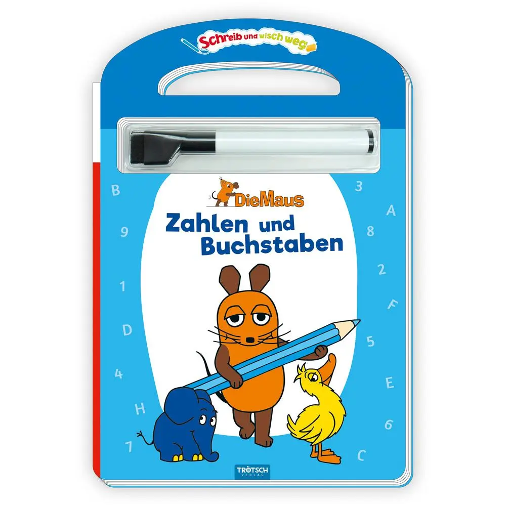 Cover: 9783965523357 | Trötsch Die Maus Schreib und wisch weg Pappenbuch Zahlen und...