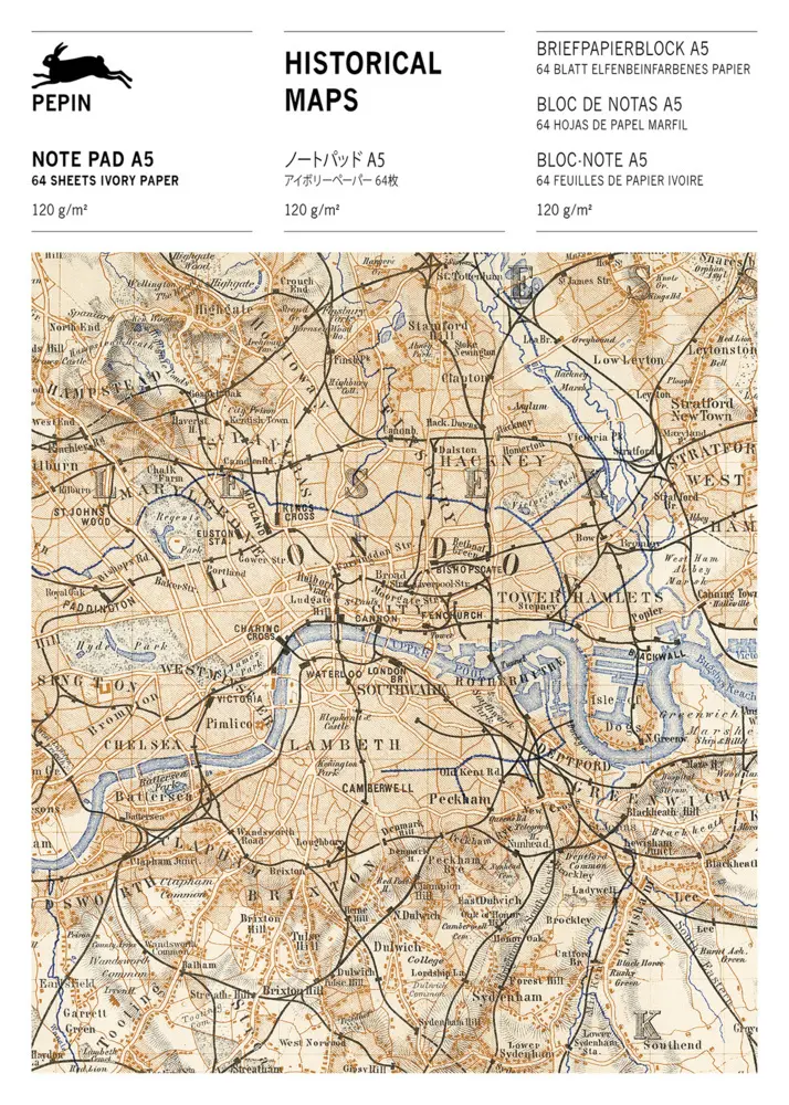Cover: 9789460093357 | Historical Maps. Briefpapier | Writing Paper &amp; Note Pad A5 | Roojen
