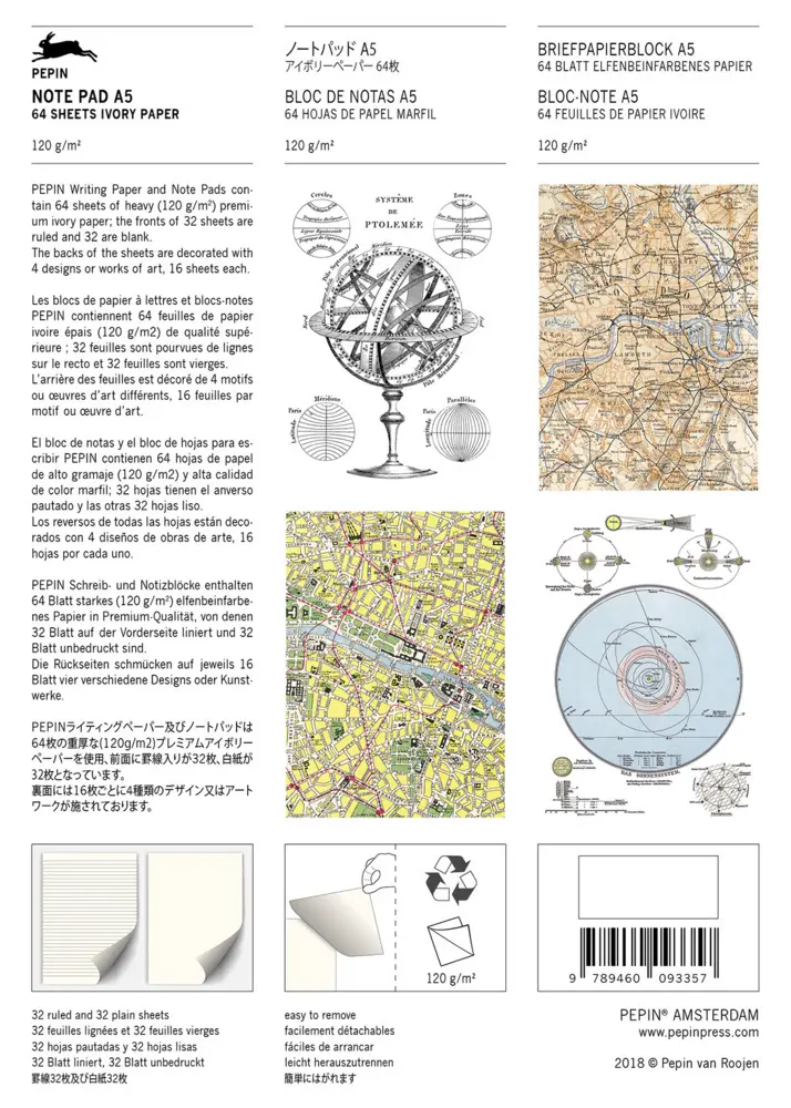 Bild: 9789460093357 | Historical Maps. Briefpapier | Writing Paper &amp; Note Pad A5 | Roojen