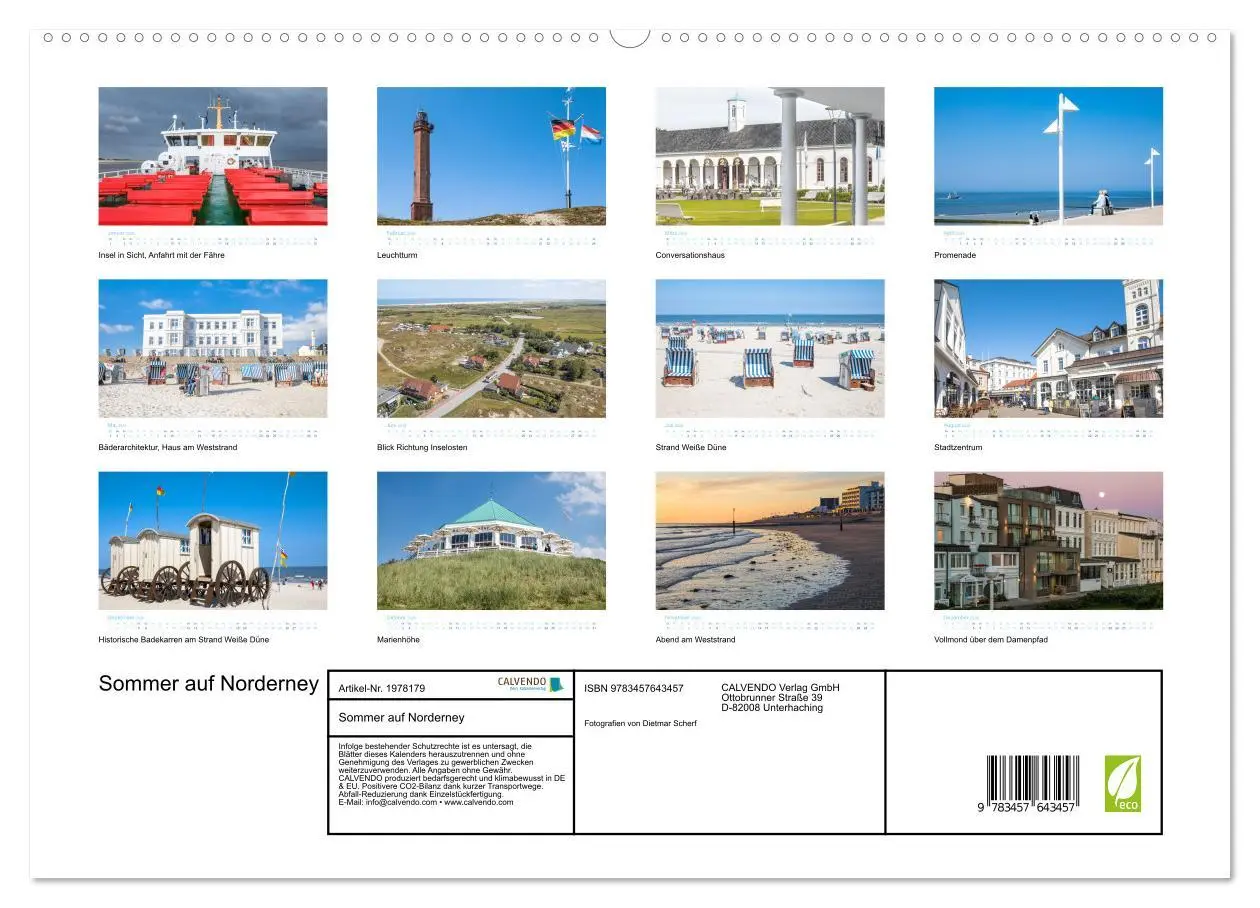 Bild: 9783457643457 | Sommer auf Norderney (Wandkalender 2026 DIN A2 quer), CALVENDO...