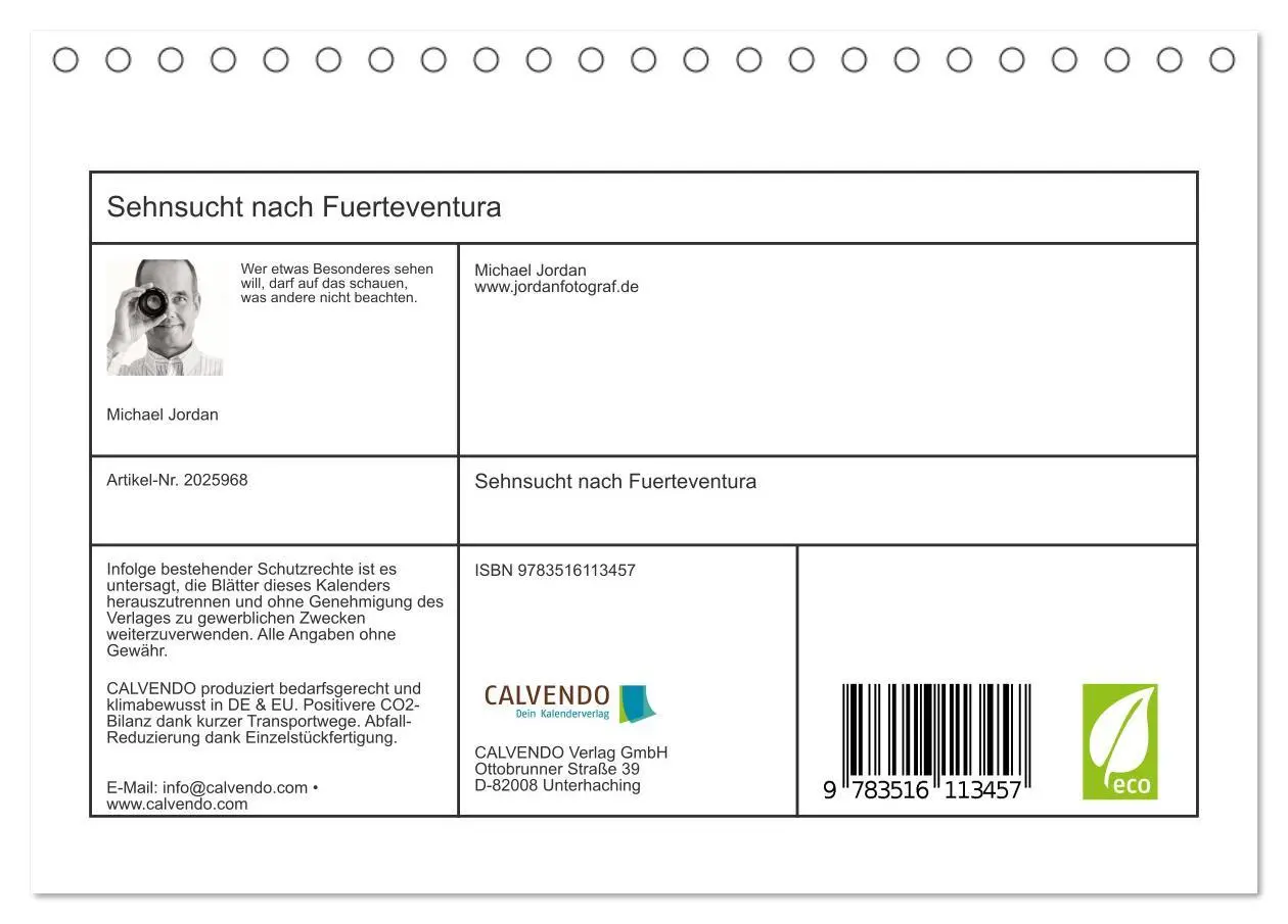 Bild: 9783516113457 | Sehnsucht nach Fuerteventura (Tischkalender 2026 DIN A5 quer),...