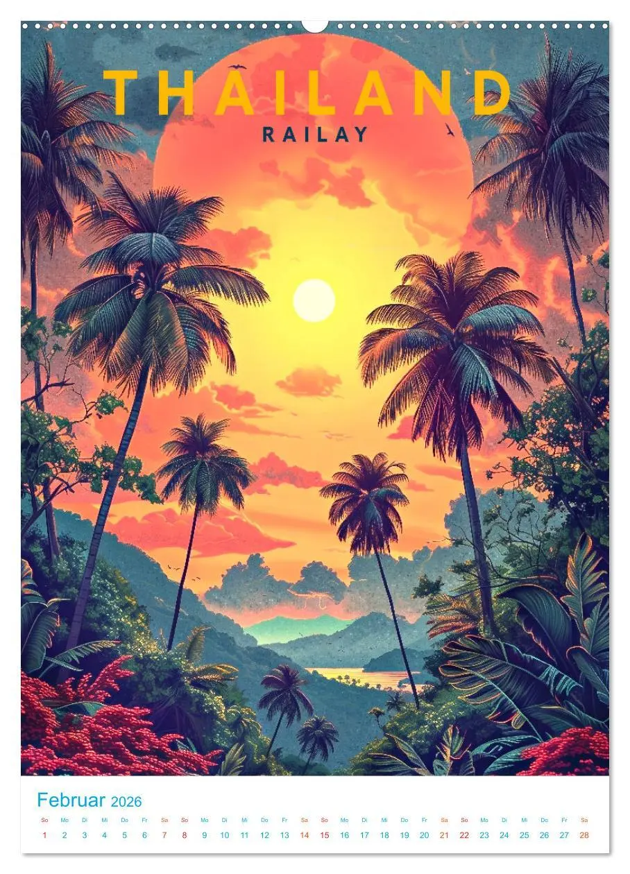 Bild: 9783516283457 | Thailand - Old School Poster Style (hochwertiger Premium...