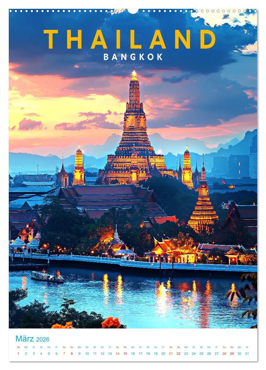 Bild: 9783516283457 | Thailand - Old School Poster Style (hochwertiger Premium...