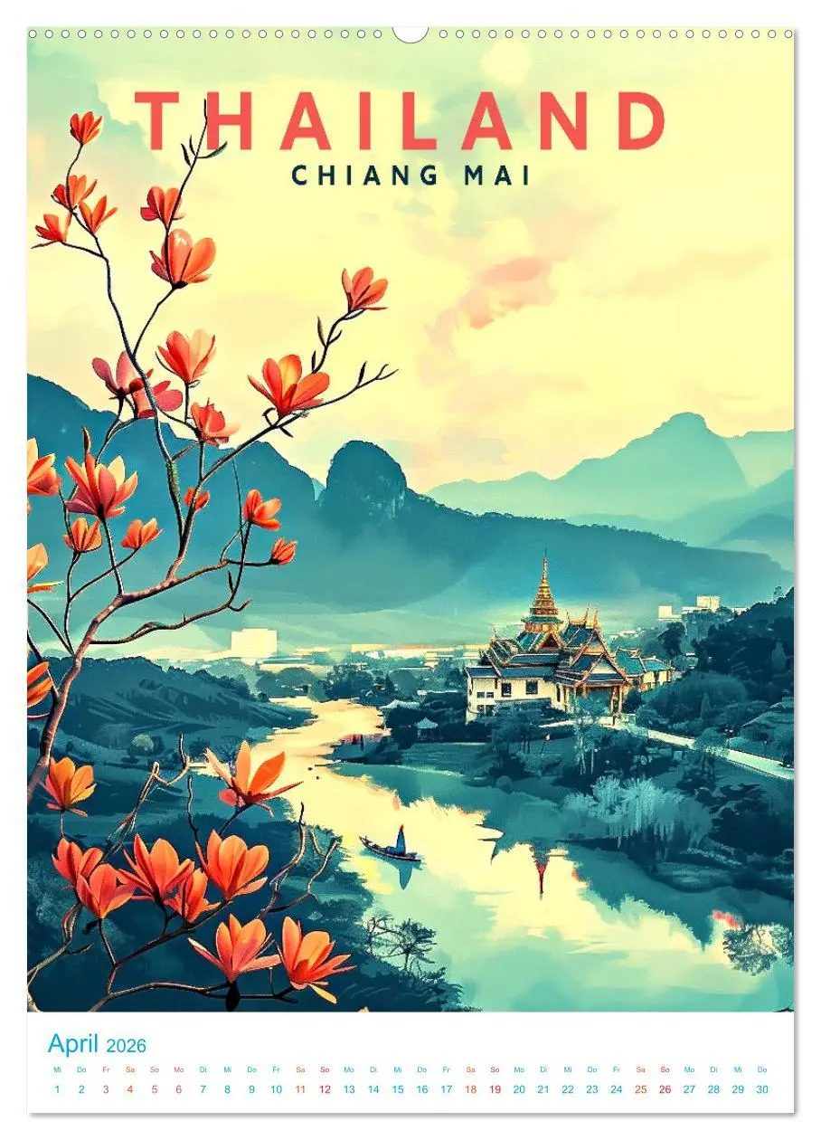 Bild: 9783516283457 | Thailand - Old School Poster Style (hochwertiger Premium...