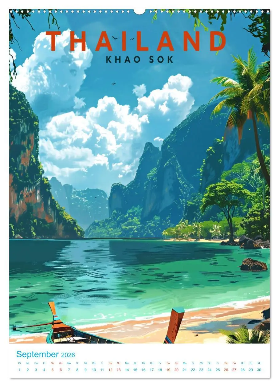 Bild: 9783516283457 | Thailand - Old School Poster Style (hochwertiger Premium...