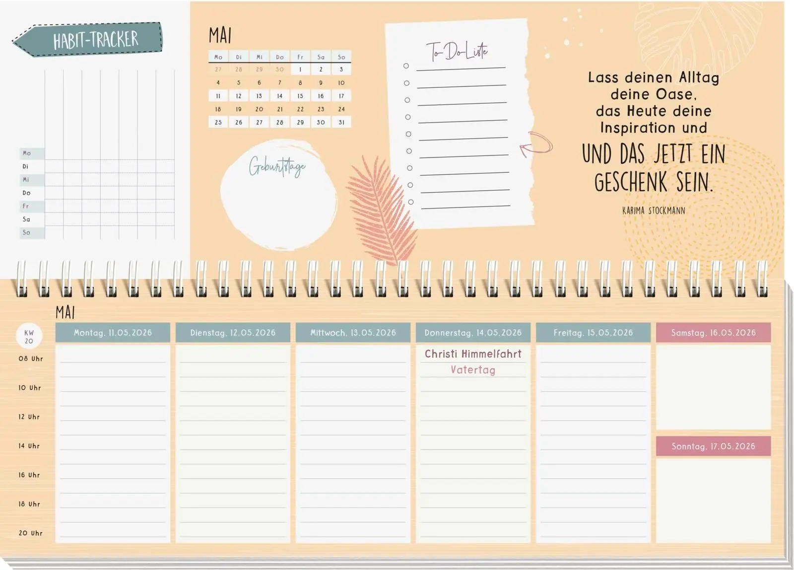 Bild: 4036442013557 | Tischkalender 2026 quer: Einatmen. Ausatmen. Sein. | Groh Verlag