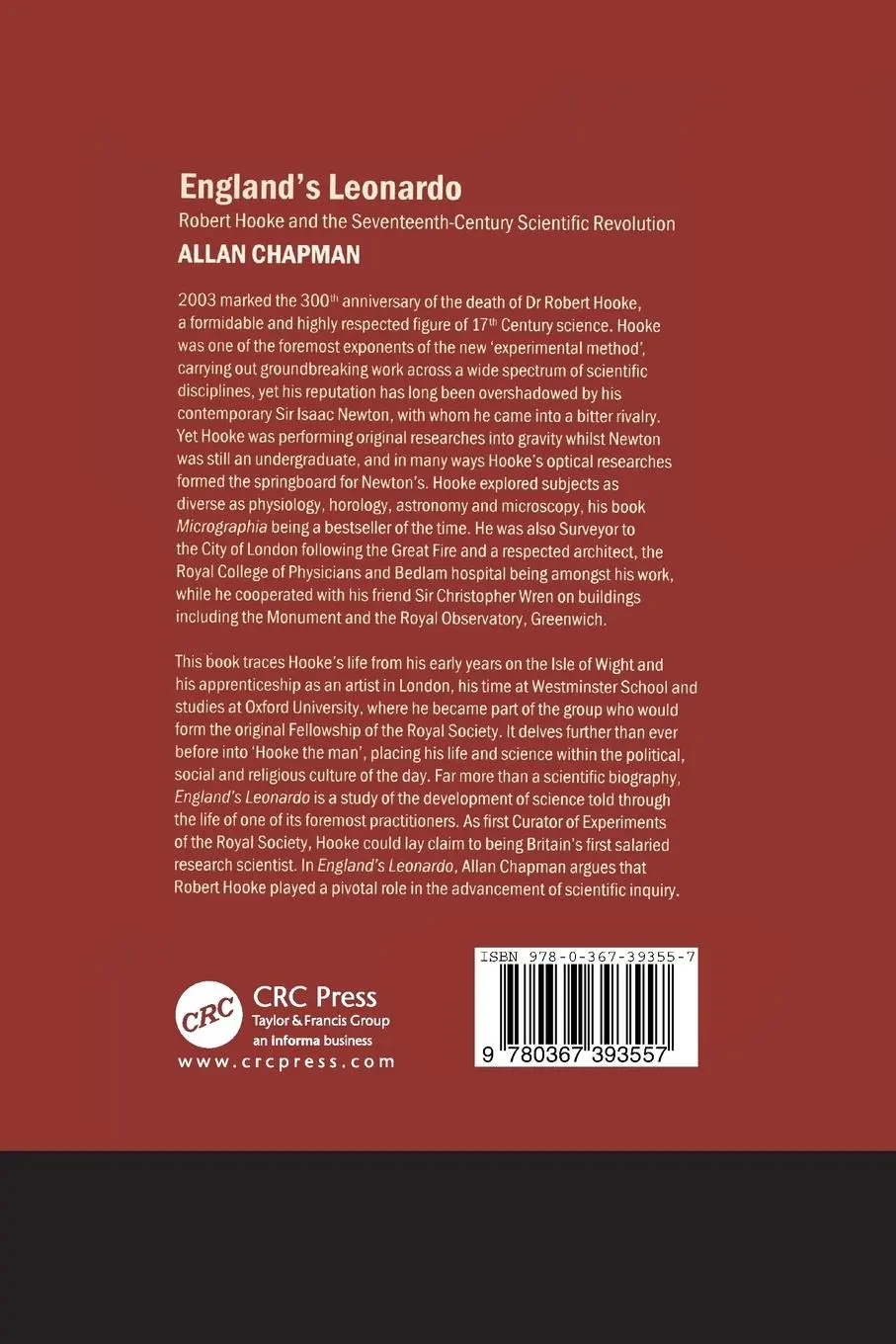 Rückseite: 9780367393557 | England's Leonardo | Allan Chapman | Taschenbuch | Englisch | 2019