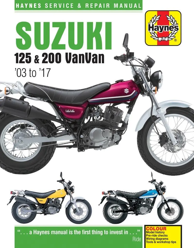 Cover: 9781785213557 | Suzuki RV125/200 VanVan (03 – 17) Haynes Repair Manual | Phil Mather
