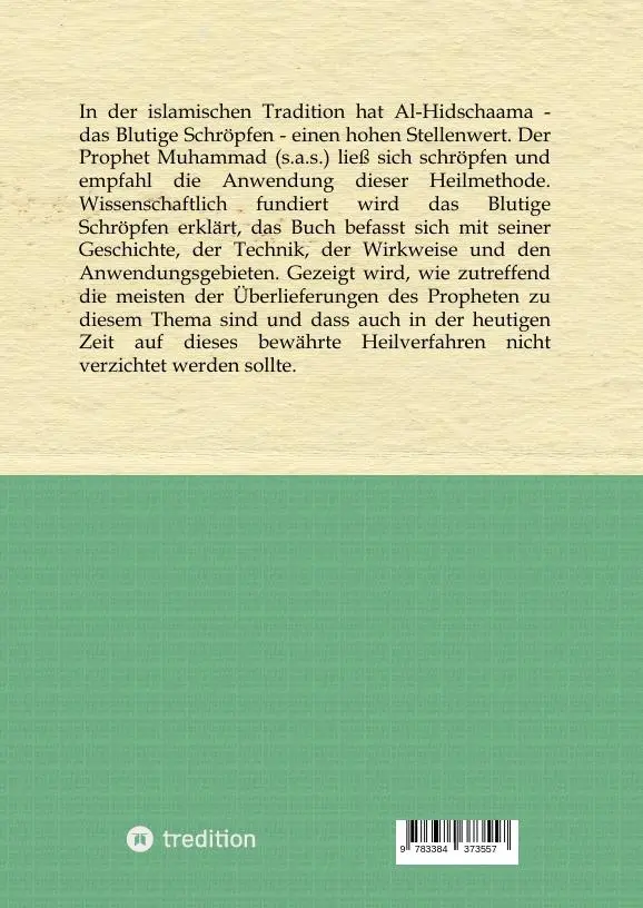Rückseite: 9783384373557 | Al-Hidschaama Das Blutige Schröpfen | Süleyman Tilmann Böhringer