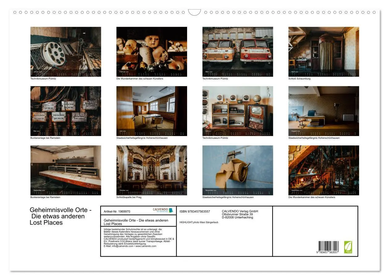Bild: 9783457563557 | Geheimnisvolle Orte - Die etwas anderen Lost Places (Wandkalender...