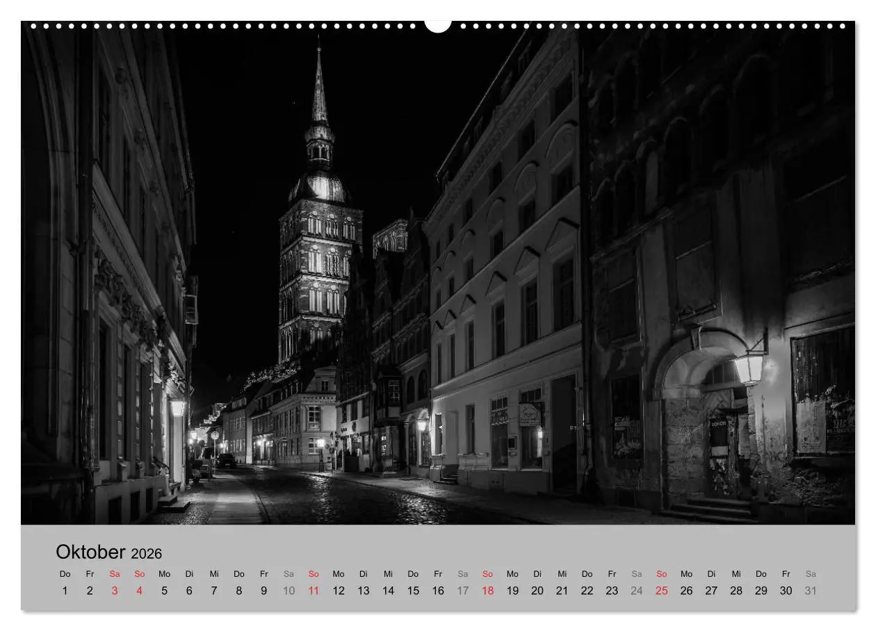 Bild: 9783516033557 | Hansestadt Stralsund bei Nacht (mit GPS-Koordinaten) (Wandkalender...