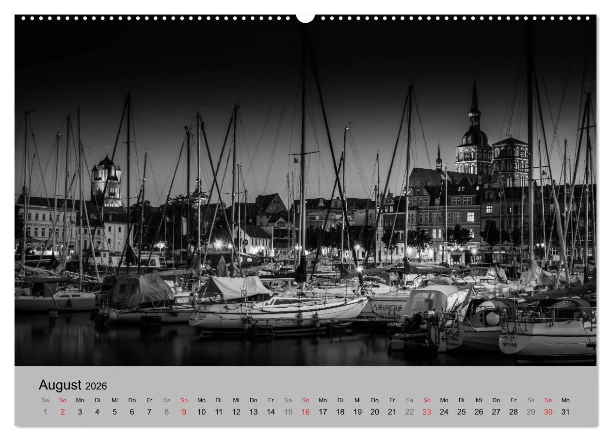 Bild: 9783516033557 | Hansestadt Stralsund bei Nacht (mit GPS-Koordinaten) (Wandkalender...