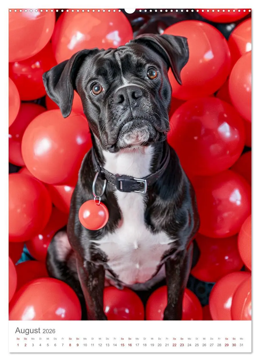Bild: 9783516273557 | Boxer - Liebenswerte Kasperköpfe (Wandkalender 2026 DIN A2 hoch),...