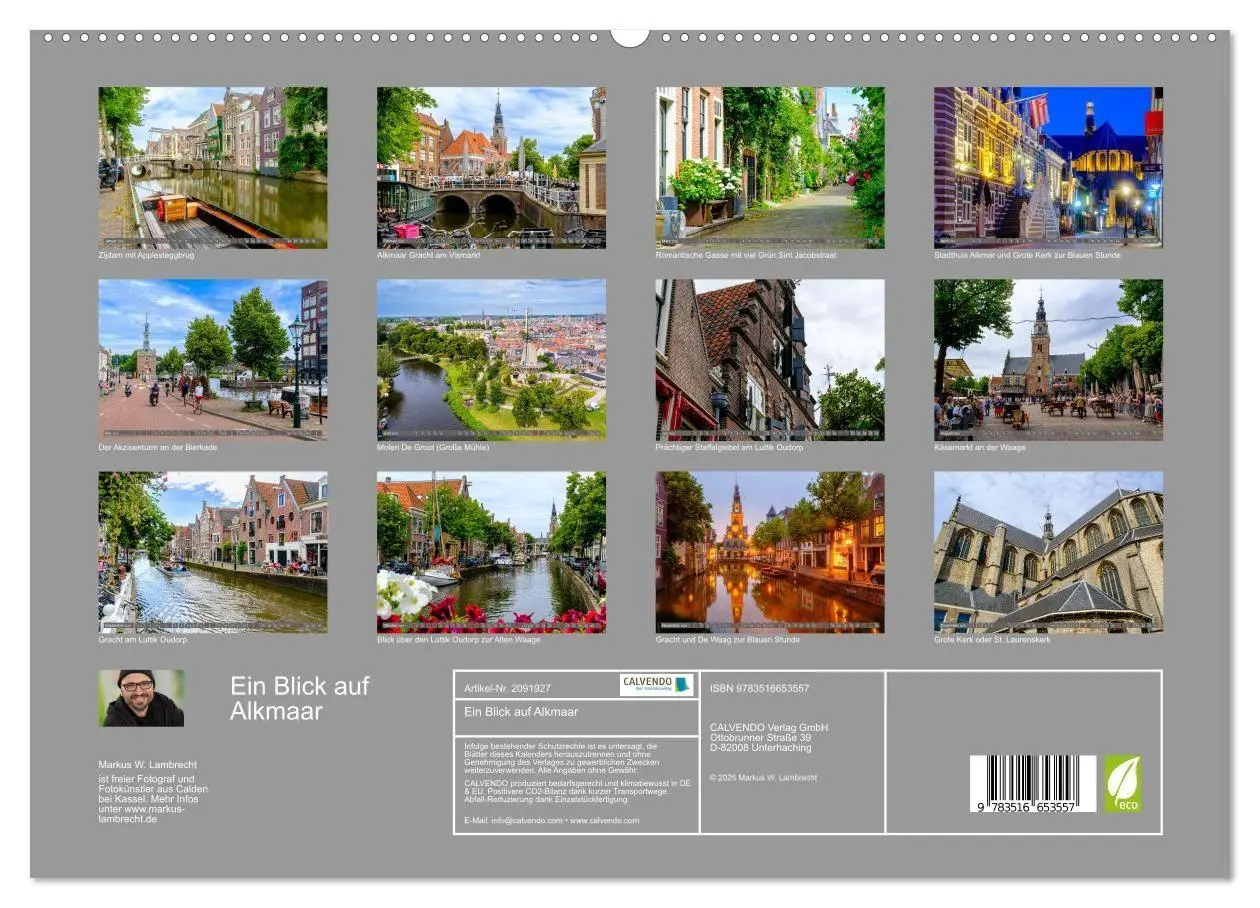 Bild: 9783516653557 | Ein Blick auf Alkmaar (hochwertiger Premium Wandkalender 2026 DIN...
