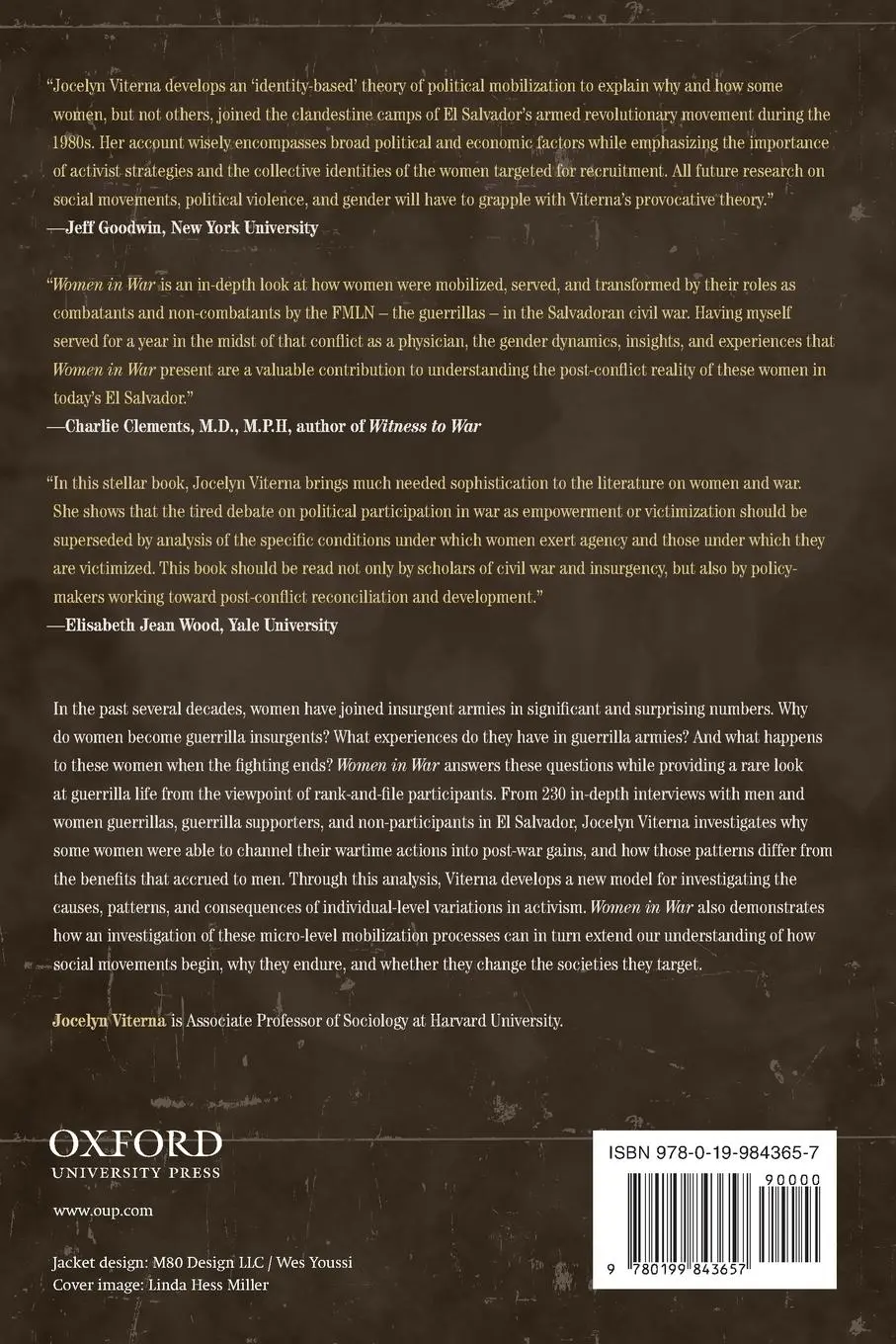 Rückseite: 9780199843657 | Women in War | The Micro-Processes of Mobilization in El Salvador