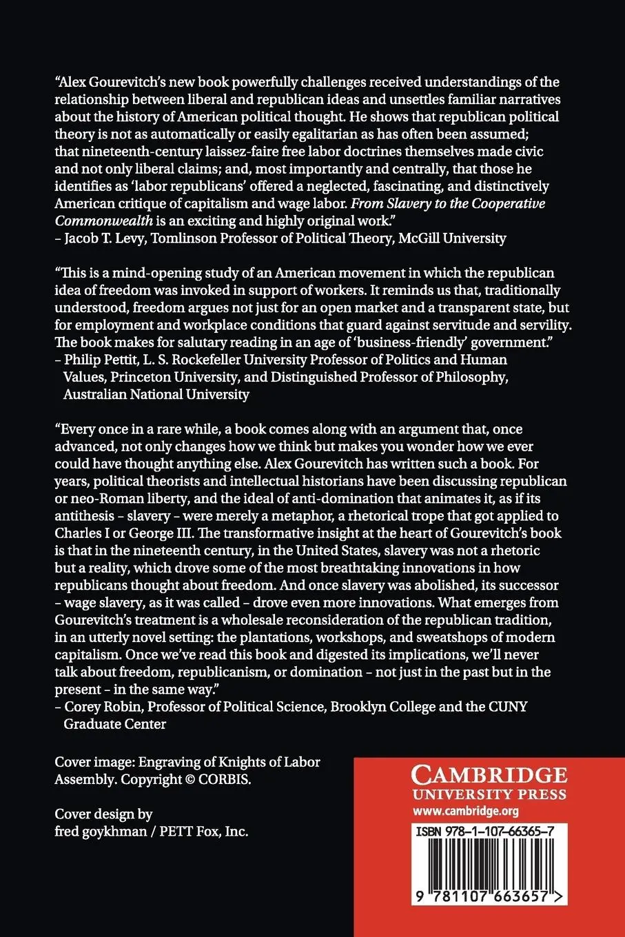 Rückseite: 9781107663657 | From Slavery to the Cooperative Commonwealth | Alex Gourevitch | Buch
