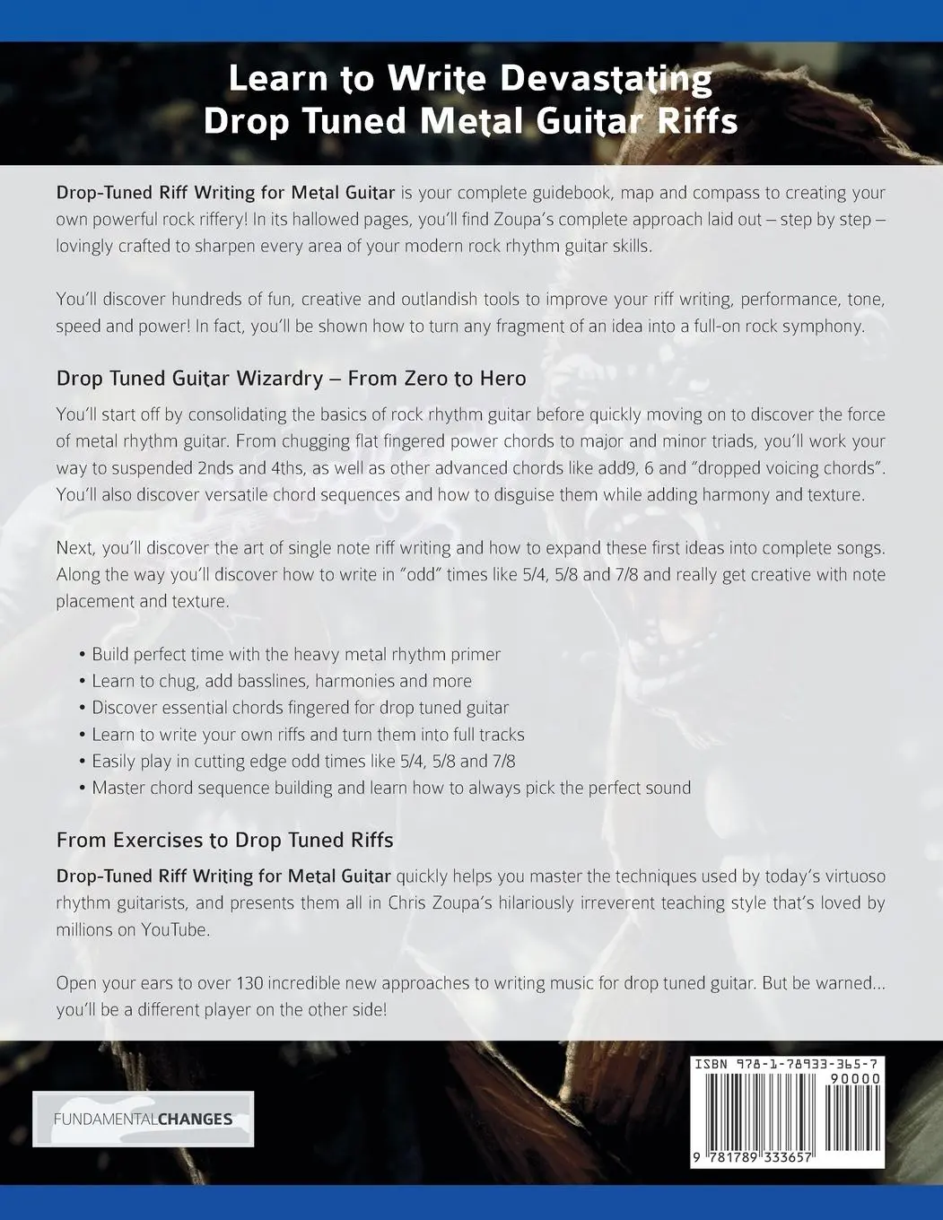 Rückseite: 9781789333657 | Drop-Tuned Riff Writing for Metal Guitar | Chris Zoupa | Taschenbuch