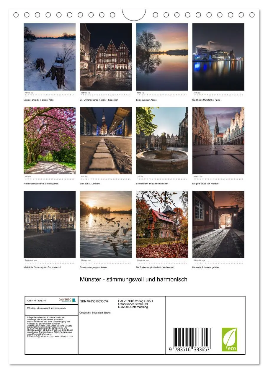 Bild: 9783516333657 | Münster - stimmungsvoll und harmonisch (Wandkalender 2026 DIN A4...