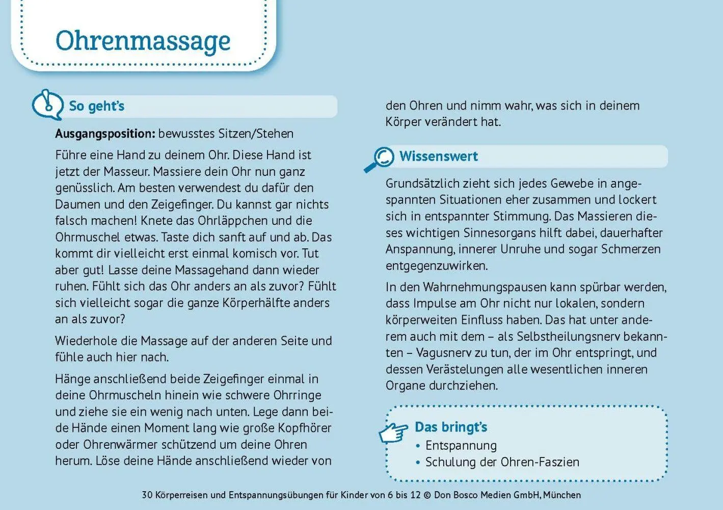 Bild: 4260694923757 | 30 Körperreisen und Entspannungsübungen für Kinder von 6 bis 12 | Box
