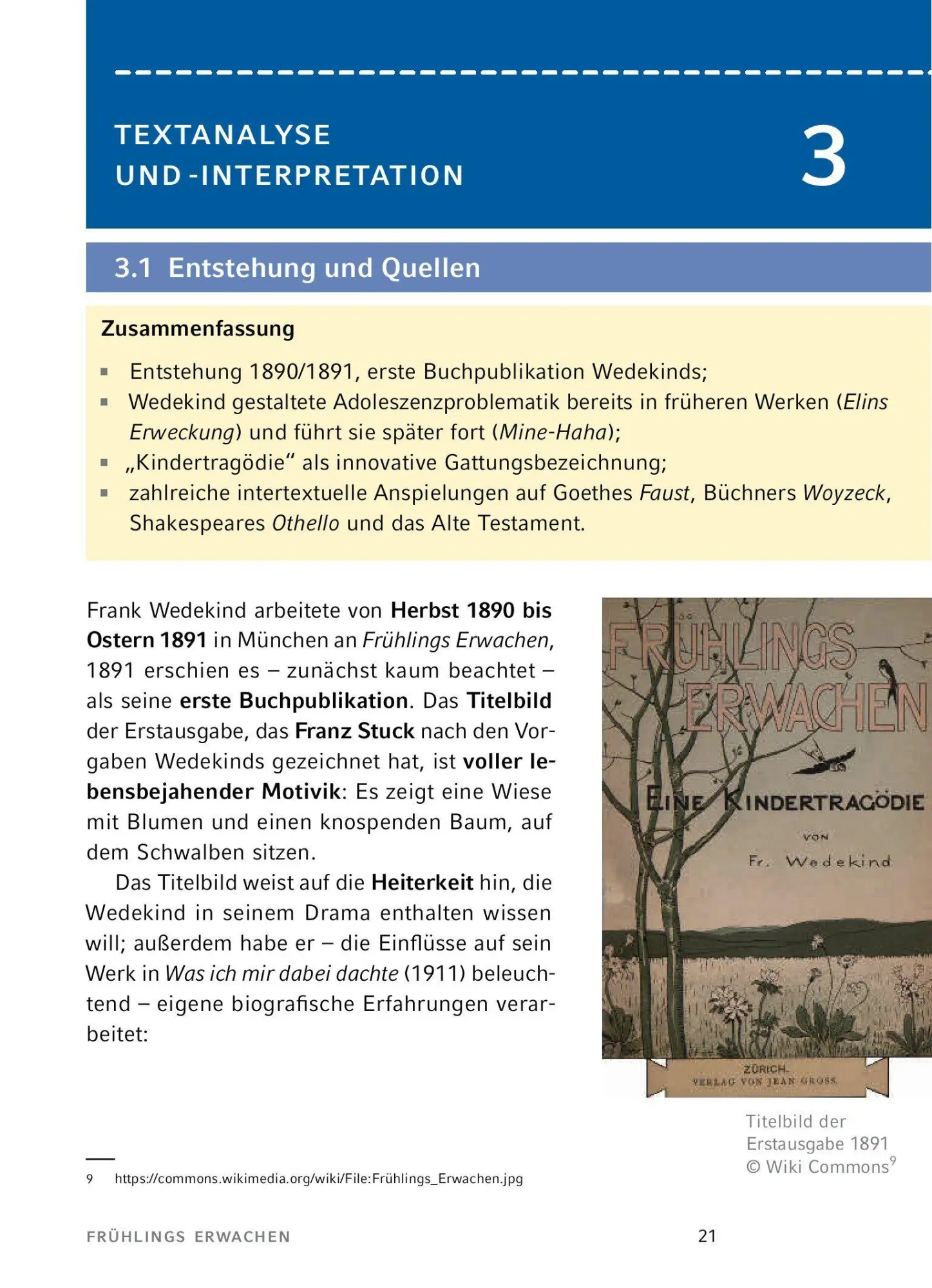 Bild: 9783129303757 | Frühlings Erwachen von Frank Wedekind - Textanalyse und Interpretation