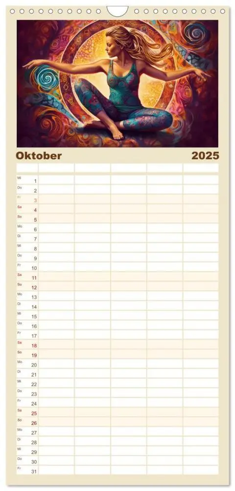 Bild: 9783457093757 | Familienplaner 2025 - Yoga, die innere Balance mit 5 Spalten...