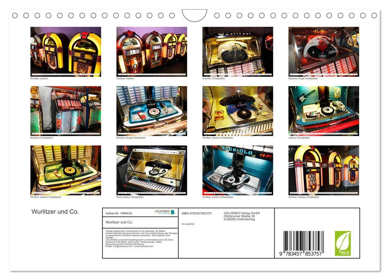 Bild: 9783457853757 | Wurlitzer und Co. (Wandkalender 2026 DIN A4 quer), CALVENDO...