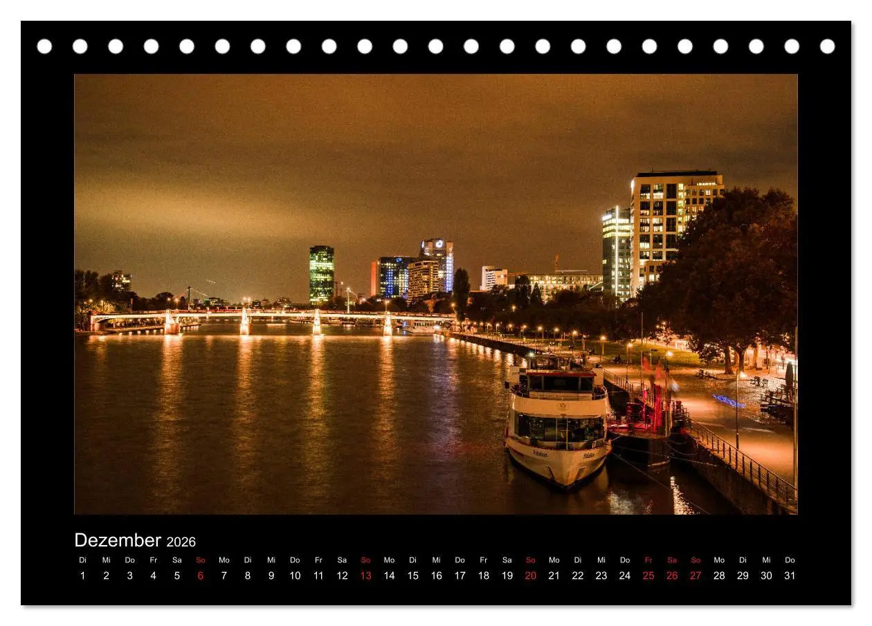 Bild: 9783457923757 | Frankfurt bei Nacht 2026 (Tischkalender 2026 DIN A5 quer), CALVENDO...