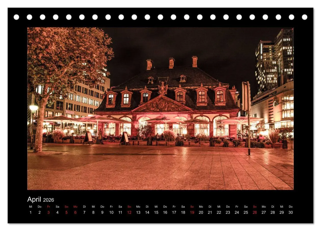 Bild: 9783457923757 | Frankfurt bei Nacht 2026 (Tischkalender 2026 DIN A5 quer), CALVENDO...