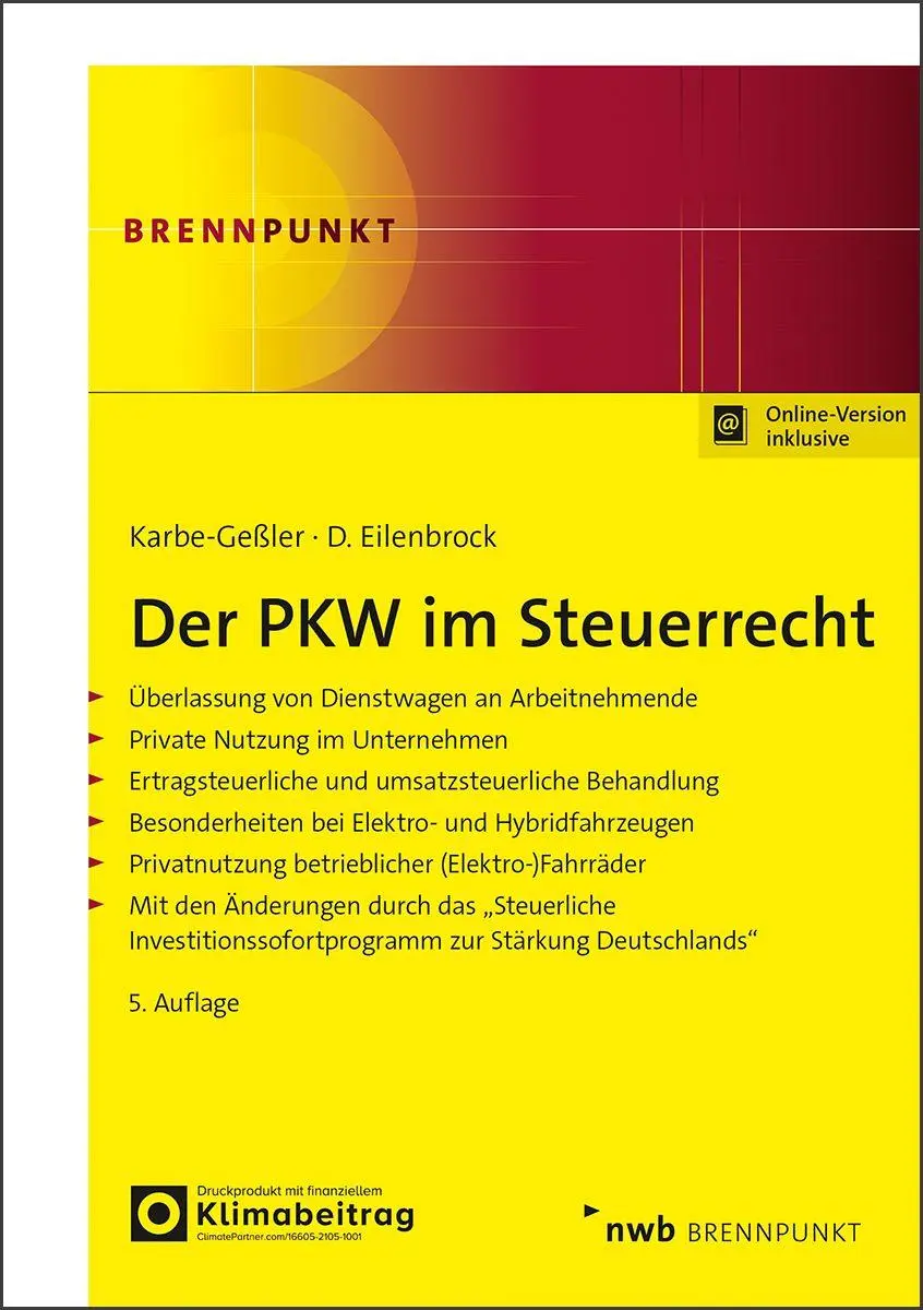 Cover: 9783482673757 | Der PKW im Steuerrecht | Daniela Karbe-Geßler (u. a.) | Bundle | 2025