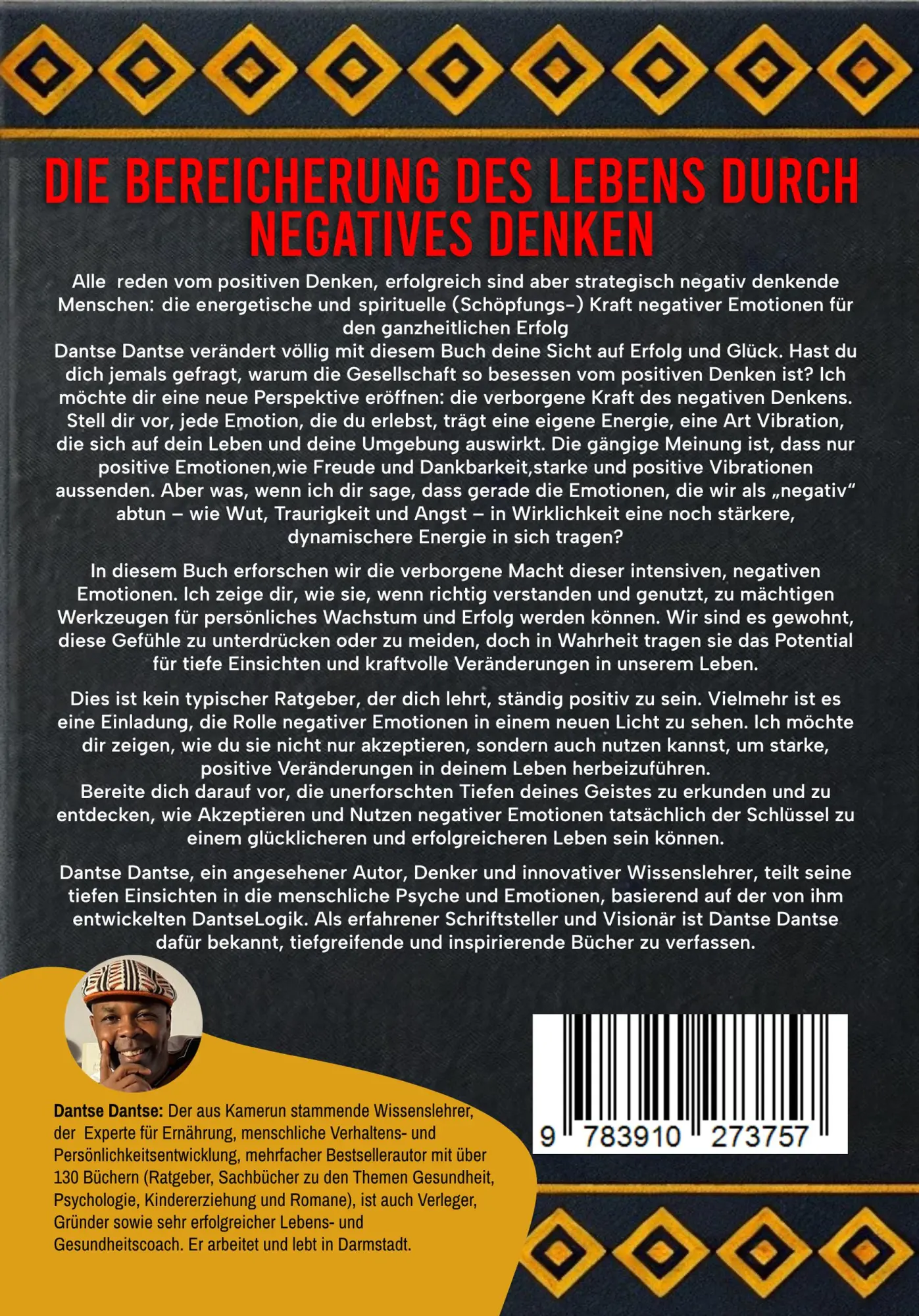 Rückseite: 9783910273757 | NEGATIV DENKEN? JA, ABER RICHTIG! Denke negativ, handele positiv:...