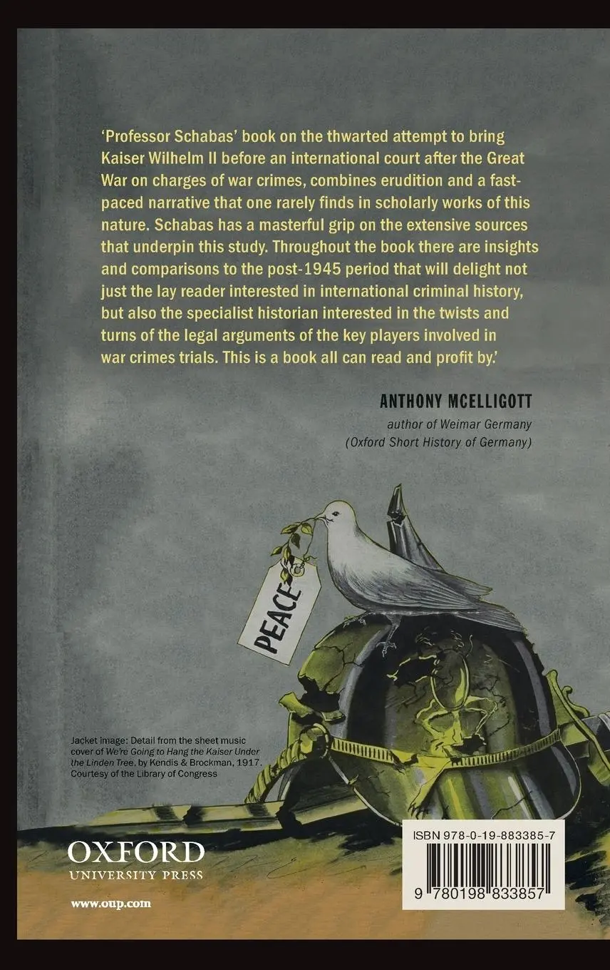 Rückseite: 9780198833857 | Trial of the Kaiser | William A Schabas | Buch | Gebunden | Englisch