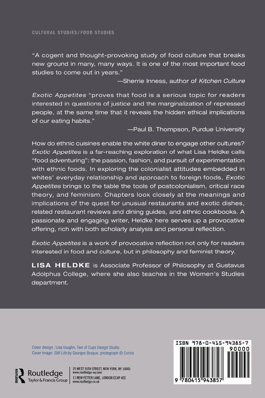 Rückseite: 9780415943857 | Exotic Appetites | Ruminations of a Food Adventurer | Lisa Heldke