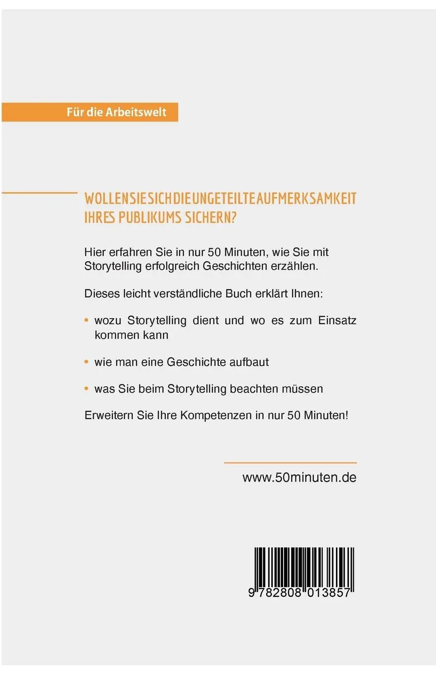 Rückseite: 9782808013857 | Erfolgreiches Storytelling | Nicolas Martin | Taschenbuch | 66 S.
