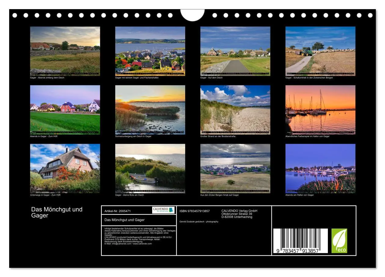Bild: 9783457913857 | Das Mönchgut und Gager (Wandkalender 2026 DIN A4 quer), CALVENDO...