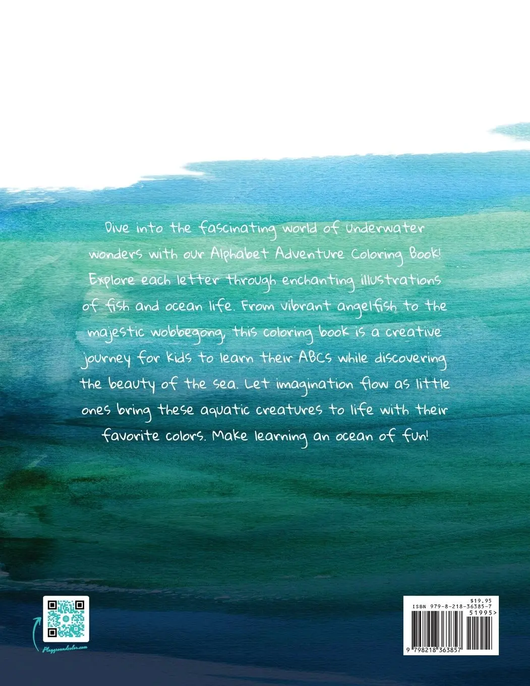 Rückseite: 9798218363857 | A.B.Sea | A Coloring Book | Jason Karten | Taschenbuch | Englisch