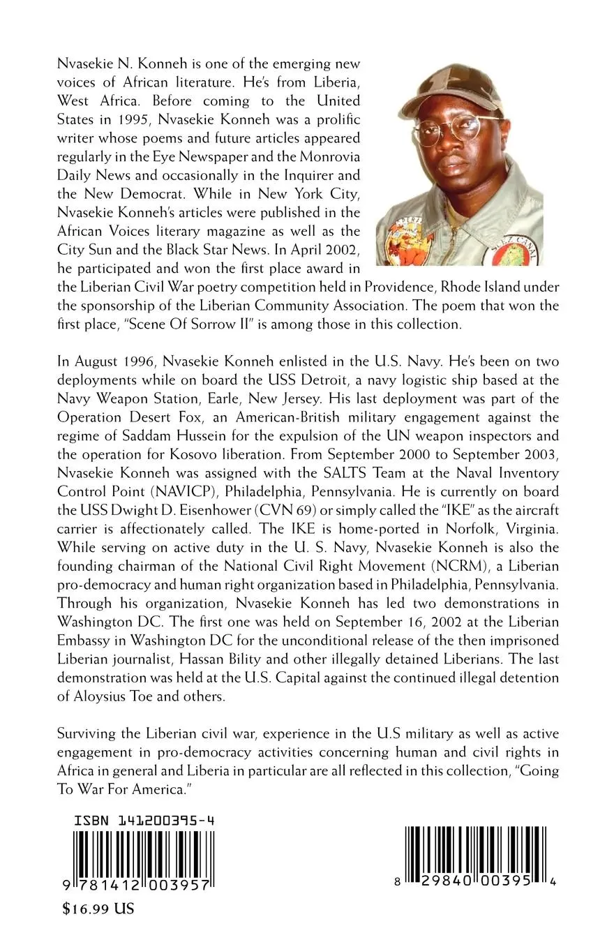 Rückseite: 9781412003957 | Going to War for America | Nvasekie N. Konneh | Taschenbuch | Englisch