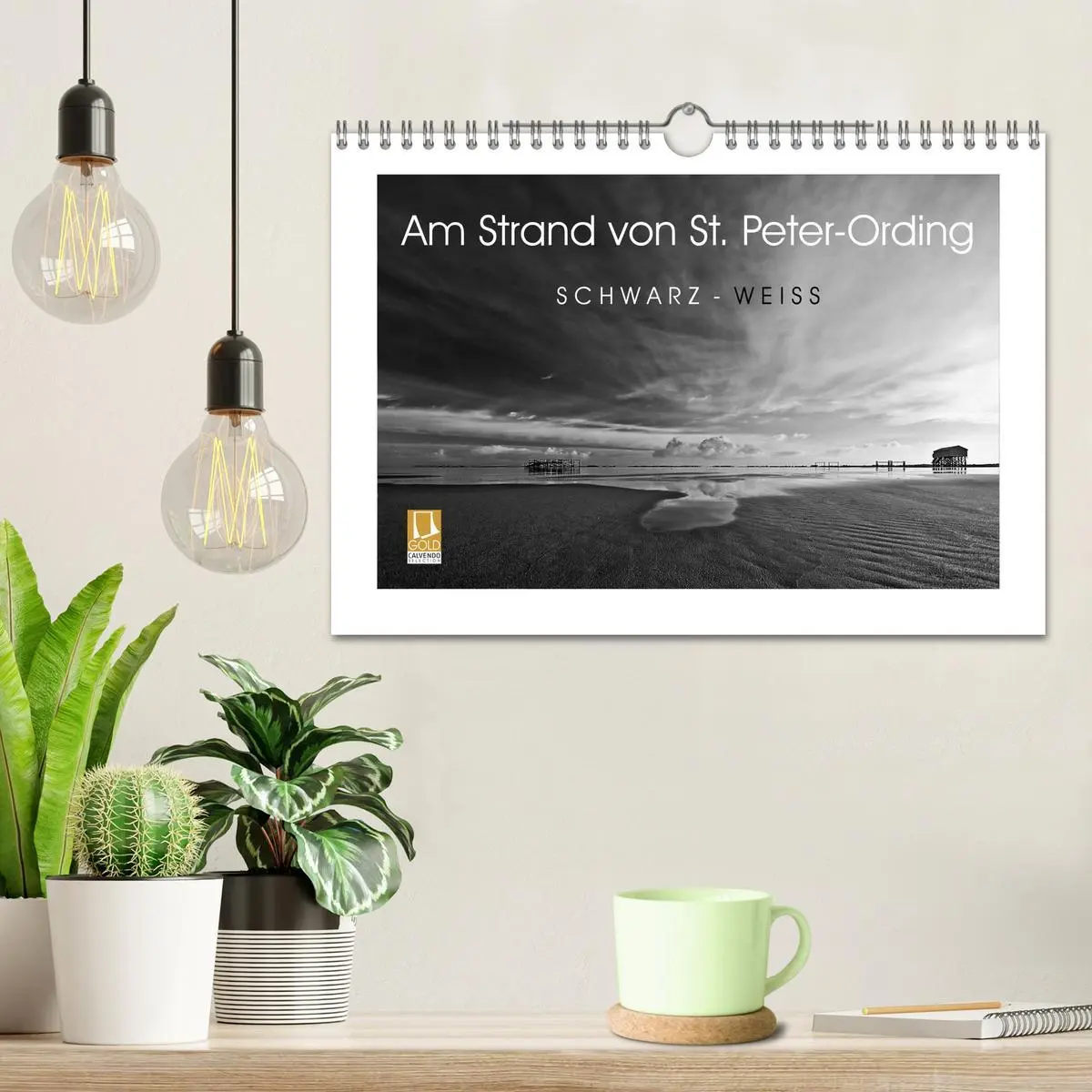 Bild: 9783516093957 | Am Strand von St. Peter-Ording SCHWARZ-WEISS (Wandkalender 2026 DIN...