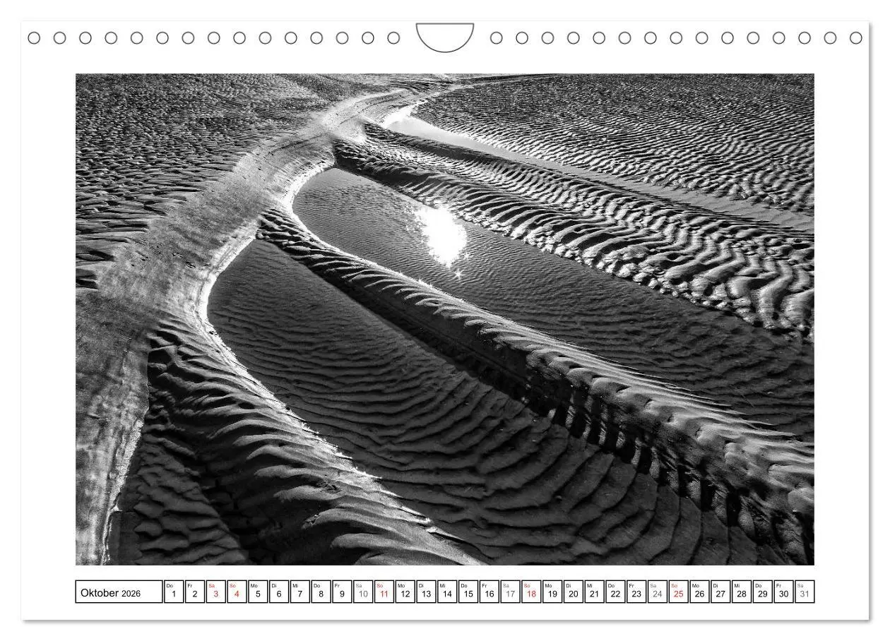 Bild: 9783516093957 | Am Strand von St. Peter-Ording SCHWARZ-WEISS (Wandkalender 2026 DIN...