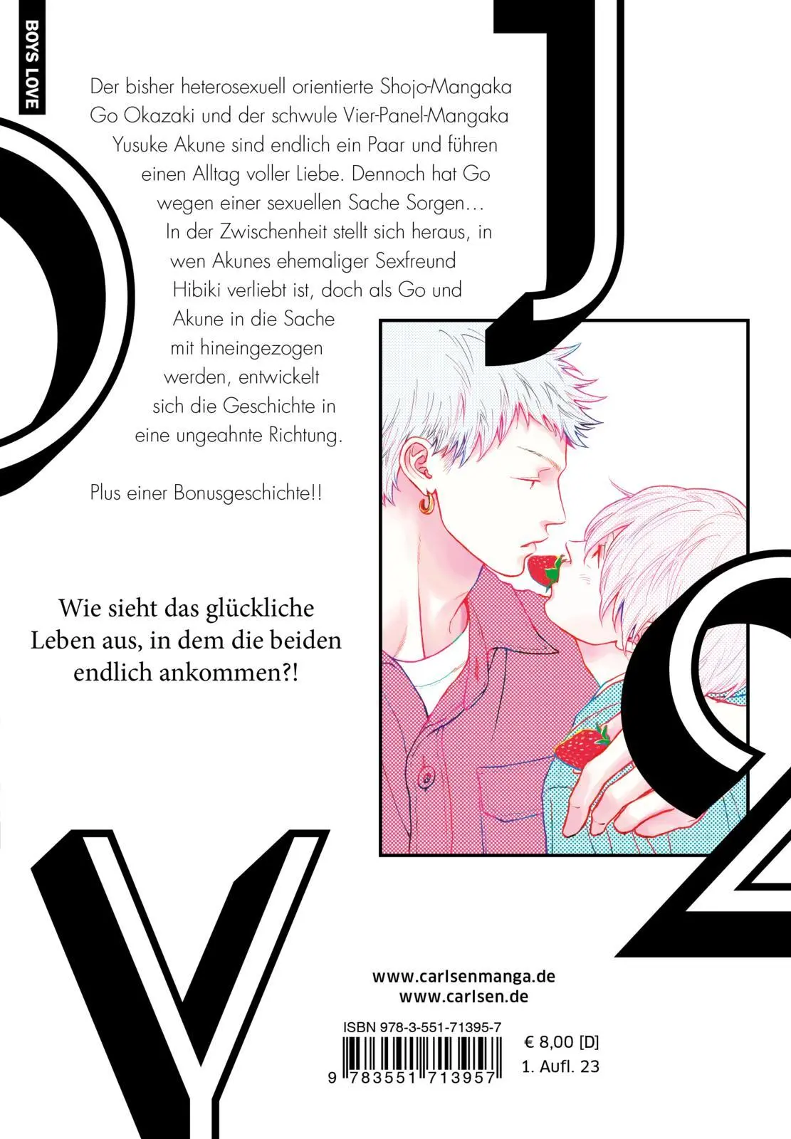Rückseite: 9783551713957 | Joy Second | Sequelmanga zum BL-Manga 'Joy'! | Etsuko | Taschenbuch