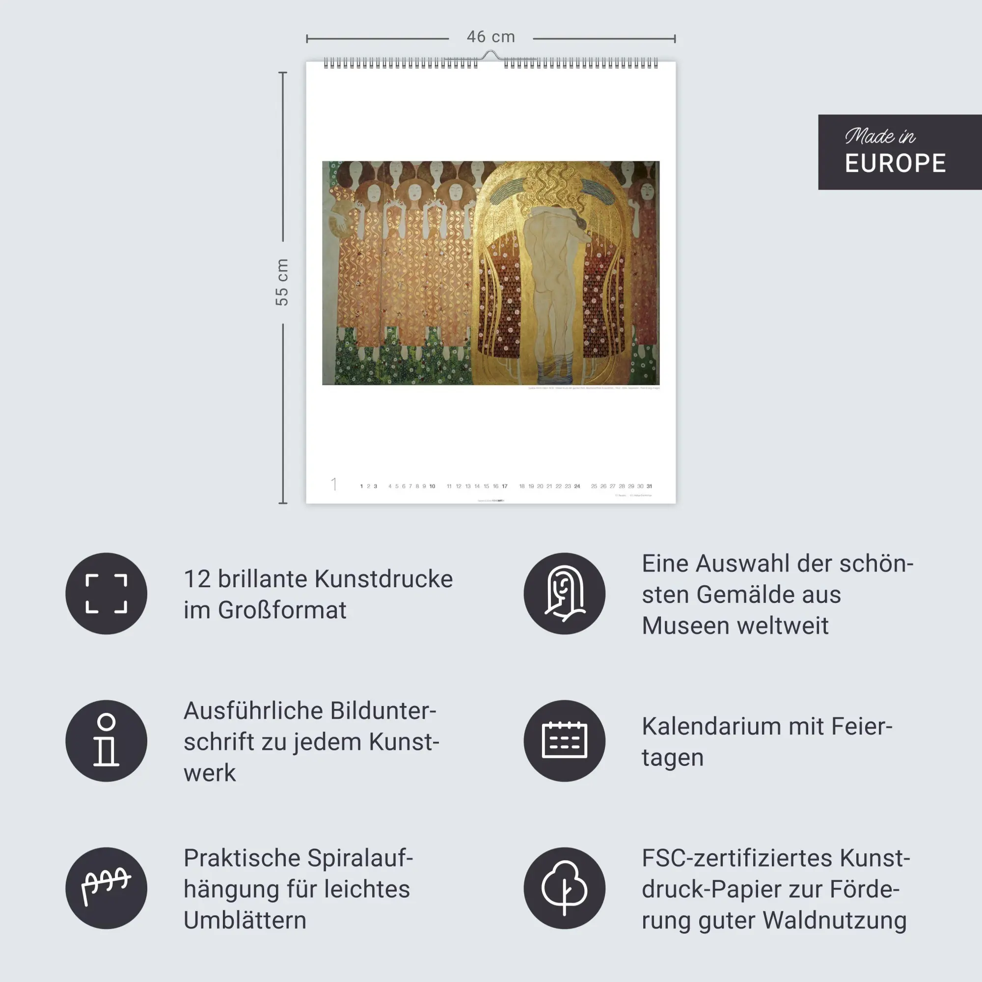 Bild: 9783839903957 | Gustav Klimt Edition Kalender 2027 | Gustav Klimt | Kalender | 14 S.